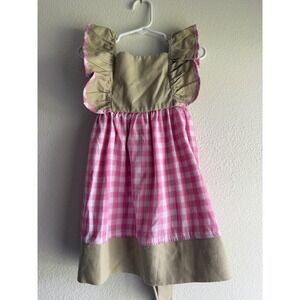 Natalie Grant Girls Pink Floral Bunny Dress 2T Ruffle Lace Easter Spring